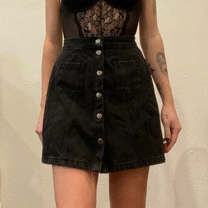 Black Button-up Skirt